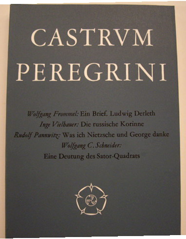 CASTRUM PEREGRINI. - Castrum Peregrini 38. Jahrgang 1980 - Heft 189 - 190. CLXXXIX - CXC
