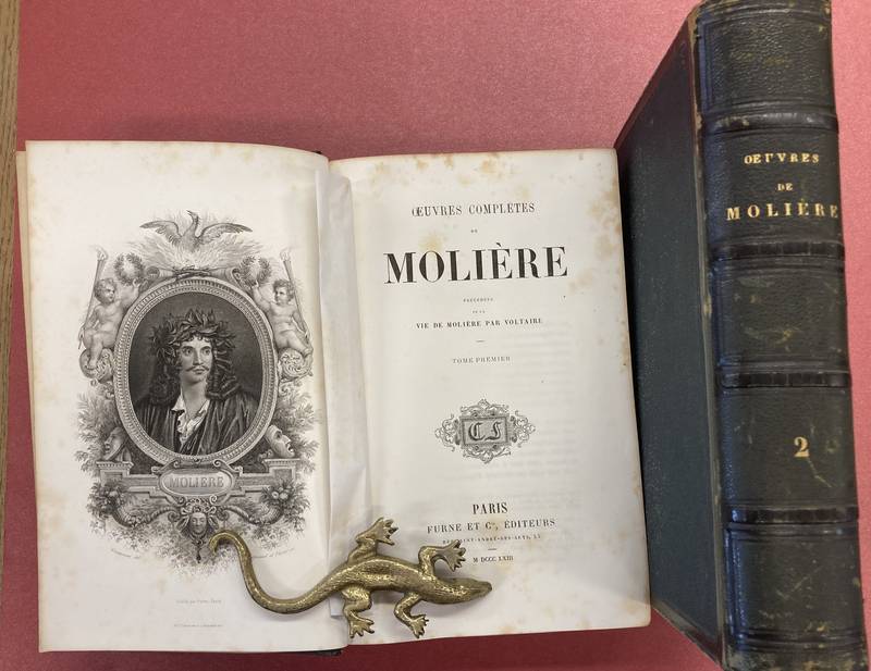 MOLIRE & MOLIERE. - Oeuvres Compltes prcdes de la Vie de Molire par Voltaire.  Tome Premir + Tome Deuxime.