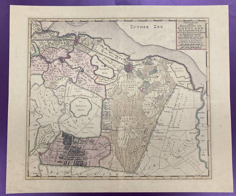GOOYLAND. - Nieuwe kaart van het Baljuwschap van Gooyland, de Loosdrecten, Mynden, Hollands Loenen en Weesper Karspel. Ter Opheldering van den Tegenwoordigen  taat der Vereenigde Nederlanden.