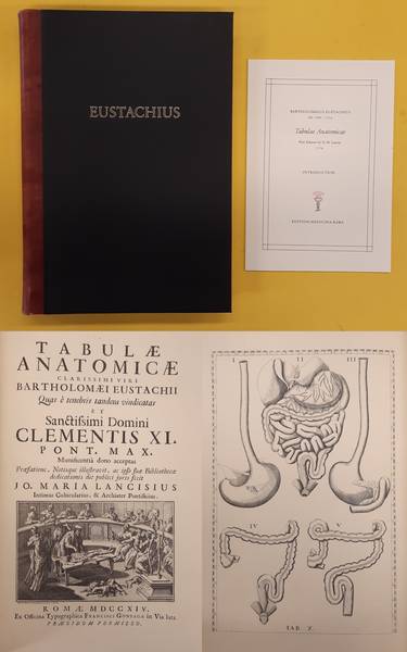 EUSTACHIUS, BARTHOLOMAEUS. - Tabulae Anatomicae. clarissimi viri Batholomaei Eustachii.  Facsimile of the First Edition by G.M. Lancisi 1714. (+ booklet : Introduction [20 pages]
