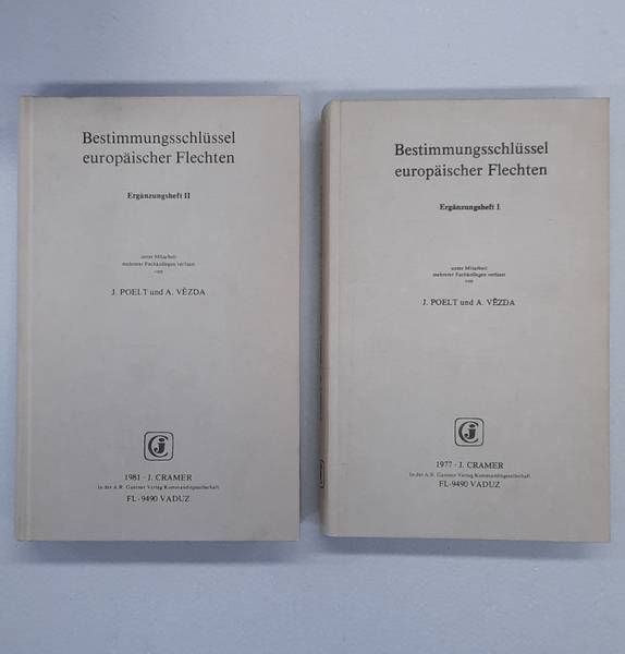 POELT, J. & VZDA, A. - Bestimmungsschlssel europischer Flechten. Ergnzungsheft I und Ergnzungsheft II. 1981 +1977