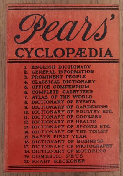 PEARS CYCLOPEDIA. & H. POWELL REES (ED) - Pears' Cyclopaedia Twenty-third edition