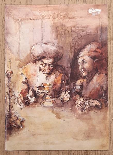 CARL, MALLA. - Gellustreerde calligrafie door Malla Jerusalem