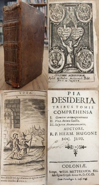 HUGO, H. - Pia desideria tribus tomis comprehensa.