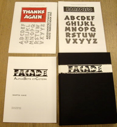 KAYE, MARTIN. Facade, AlphaBets et Cetera.  [ luxe edition in box ]