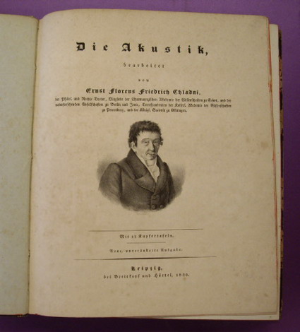 CHLADNI, ERNST FLORENS FRIEDRICH. Die Akustik. Neue, unveränderte Ausgabe.