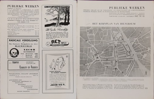 HILVERSUM HET KERNPLAN VAN HILVERSUM.