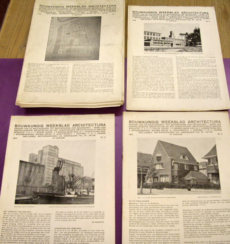 BOND VAN NEDERLANDSCHE ARCHITECTEN BNA. & ARCHITECTURA. Bouwkundig weekblad Architectura.1931. Orgaan van de Koninklijke Maatschappij tot Bevordering der Bouwkunst Bond van Nederlandsche Architecten.