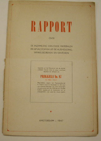 PROOST PRIKKELS 97: Rapport over inzameling afvalstoffen.