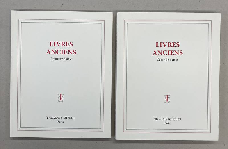 THOMAS-SCHELER Livres anciens Première patie + Seconde partie.  (2 volumes)?