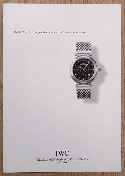 INTERNATIONAL WATCH COMPANY [ IWC ]. De Da Vinci SL. De geschiedenis van de Da Vinci Hoofdstuk 2