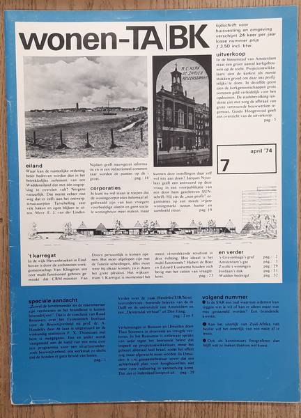 TABK. ARCHITECTUUR, STEDEBOUW EN BEELDENDE KUNST.
