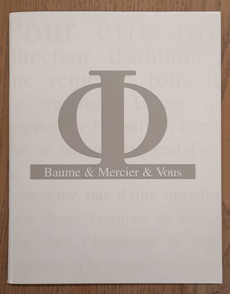 BAUME & MERCIER. Baume & Mercier & Vous, Watch Catalog