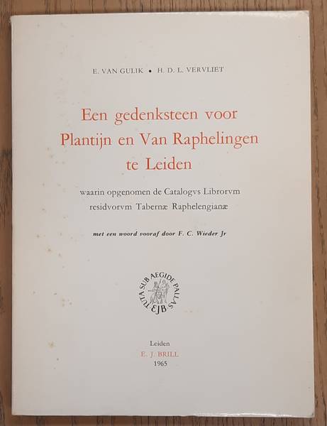 GULIK, E. VAN & H. D. L. VERVLIET