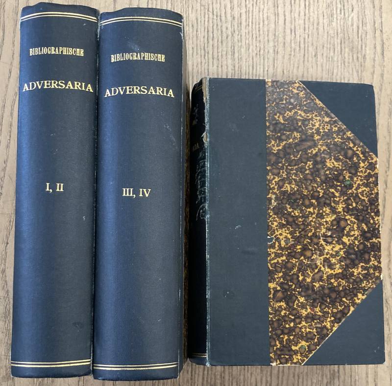 MARTINUS NIJHOFF & DIVERSE AUTEURS. Bibliographische adversaria. Eerste tot en zesde deel [ gebonden in 3 banden ]