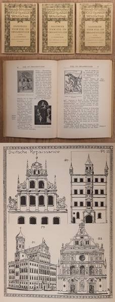 GODEFROY, J. Handboek voor Stijl- en ornamentleer:  Deel I Voorhistorische tot en met Romeinsche Kunst  +  Deel II Oud-Christelijke tot en met de Middeleeuwse Kunst.  +  Deel III, Renaissance, Lodeijk stijlen en Empire