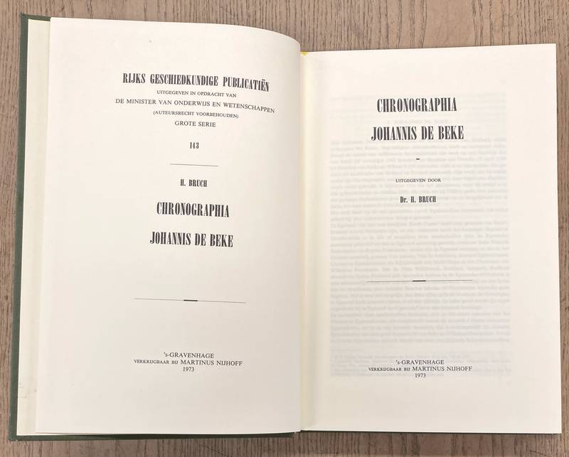 BRUCH, H. Chronographia Johannis de Beke.