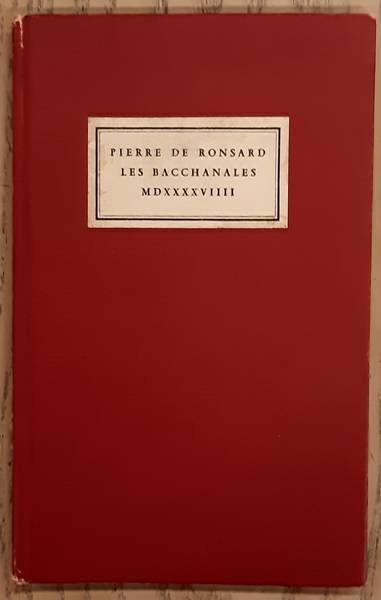 RONSARD, PIERRE DE.