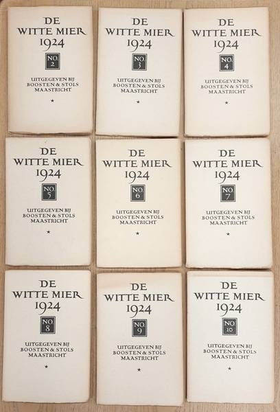 Greshoff, J. DE WITTE MIER. Maandschrift voor de vrienden van boek en prent onder leiding van J. Greshoff.