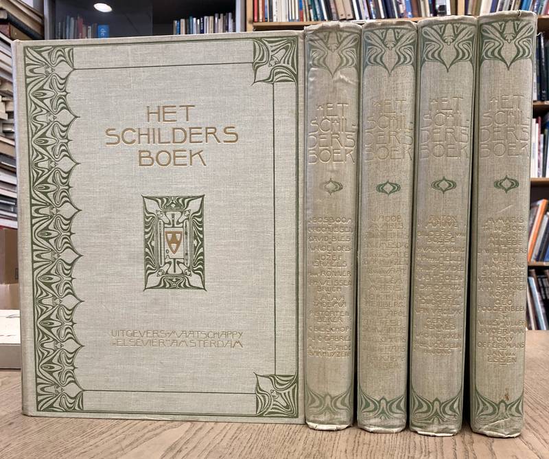 ROOSES, MAX. HET SCHILDERSBOEK. Nederlandsche schilders der negentiende eeuw in monograghieen door tijdgenoten [ VIER DELEN ] + Vlaamsche schilders der negentiende eeuw in monograghieen door tijdgenoten [ ÉÉN DEEL ] ; TOTAAL : VIJF DELEN; COMPLEET