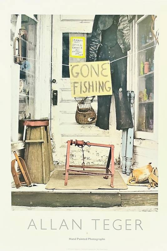 TEGER, ALLAN. Allan Teger. GONE FISHING. Hand Painted Photograps [ 61 x 45,5 cm].