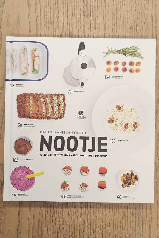 BONNIER, PASCALLE. & KOK, MATHIJS Nootje. 70 notenrecepten van amandelpasta tot pistacheijs