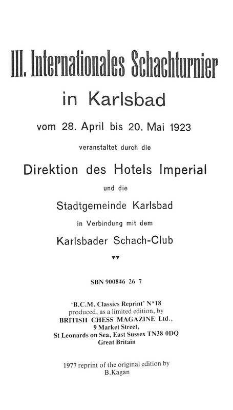 CHESS. & KAGAN, BERNHARD.