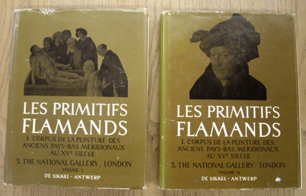DAVIES, MARTIN. Les Primitifs flamands. 1. Corpus de la peinture des anciens Pays-Bas méridionaux au quinzième siècle, 3. Fascicules 6-13, The National Gallery London. Volume I & II (complete).