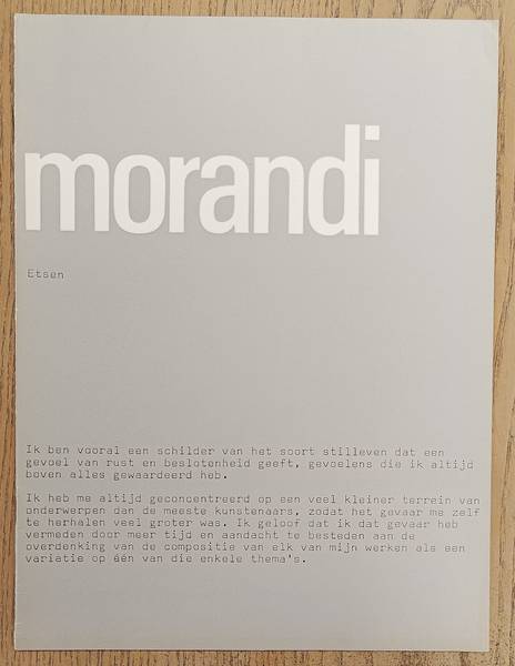 SM 1972: Morandi. Etsen. Catalogue 518.