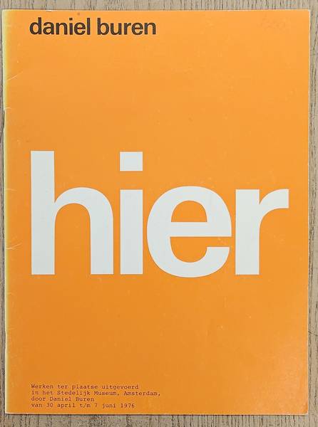 SM 1976: Daniel Buren - Hier/Ici. Catalogue 600.