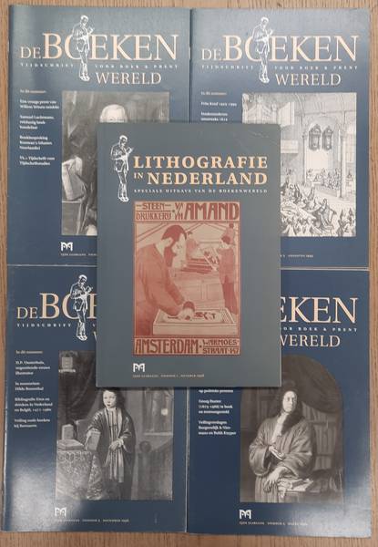 BOEKENWERELD, DE. De Boekenwereld. Tijdschrift voor boek en prent. Vijftiende jaargang, 1998 - 1999. Compleet: Vijf nummers [ inclusief de speciale uitgave: Lithografie in Nederland ]