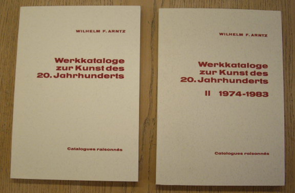 ARNTZ, WILHELM F. (ED.). Verzeichnis der von 1974 1983 erschienenen Werkkataloge zur Kunst des 20.Jahrhunderts. Mit Nachträgen der Jahre 1945 1973. Catalogues raisonnés. Tome I + II [Set: Two Volumes]