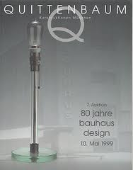 QUITTENBAUM KUNSTAUKTIONEN MüNCHEN. 80 jahre bauhaus design. 7. Auktion. 10. Mai 1999.