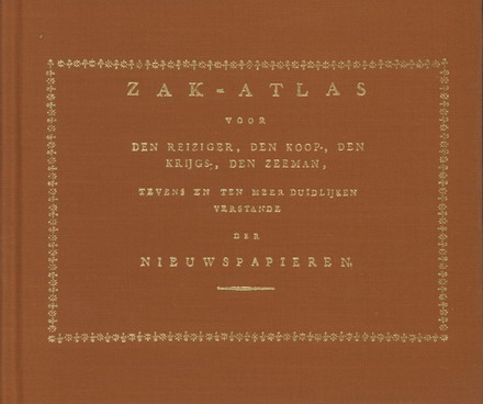 HOLTROP, WILLEM. Zak-Atlas of Leidsman des Reizigers / Atlas Portatif, ou Guide du Voyageur. {Met cassette]