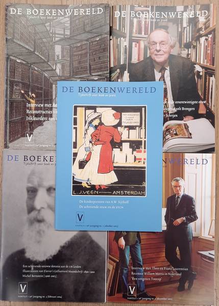 BOEKENWERELD, DE. De Boekenwereld. Tijdschrift voor boek en prent. Twintigste jaargang, 2003 - 2004. Compleet: Vijf nummers.