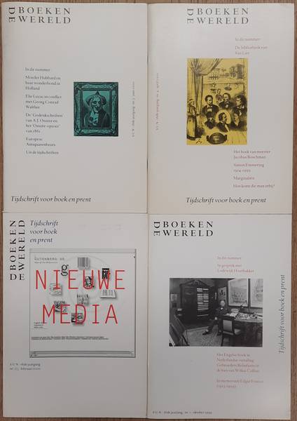 BOEKENWERELD, DE. De Boekenwereld. Tijdschrift voor boek en prent. Zestiende jaargang, nummer 2/3: Nieuwe Media [dubbelnummer], februari 2000. Vijf delen.