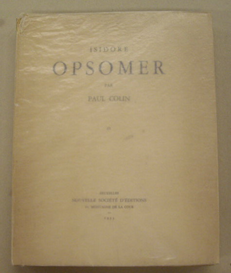 OPSOMER, ISIDORE - PAUL COLIN. OPSOMER.